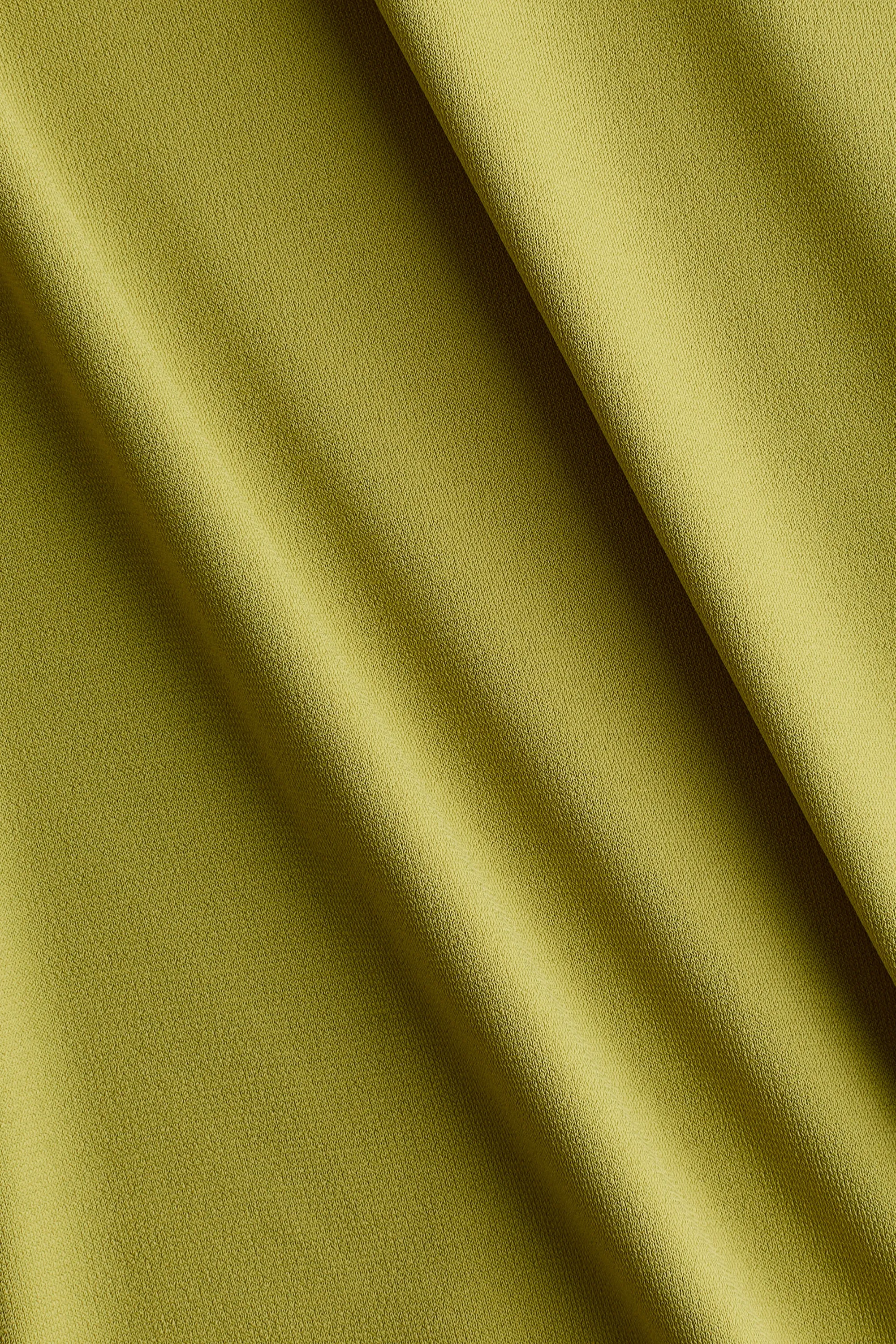 Robe en maille fine avec manches cape - Vert-jaune