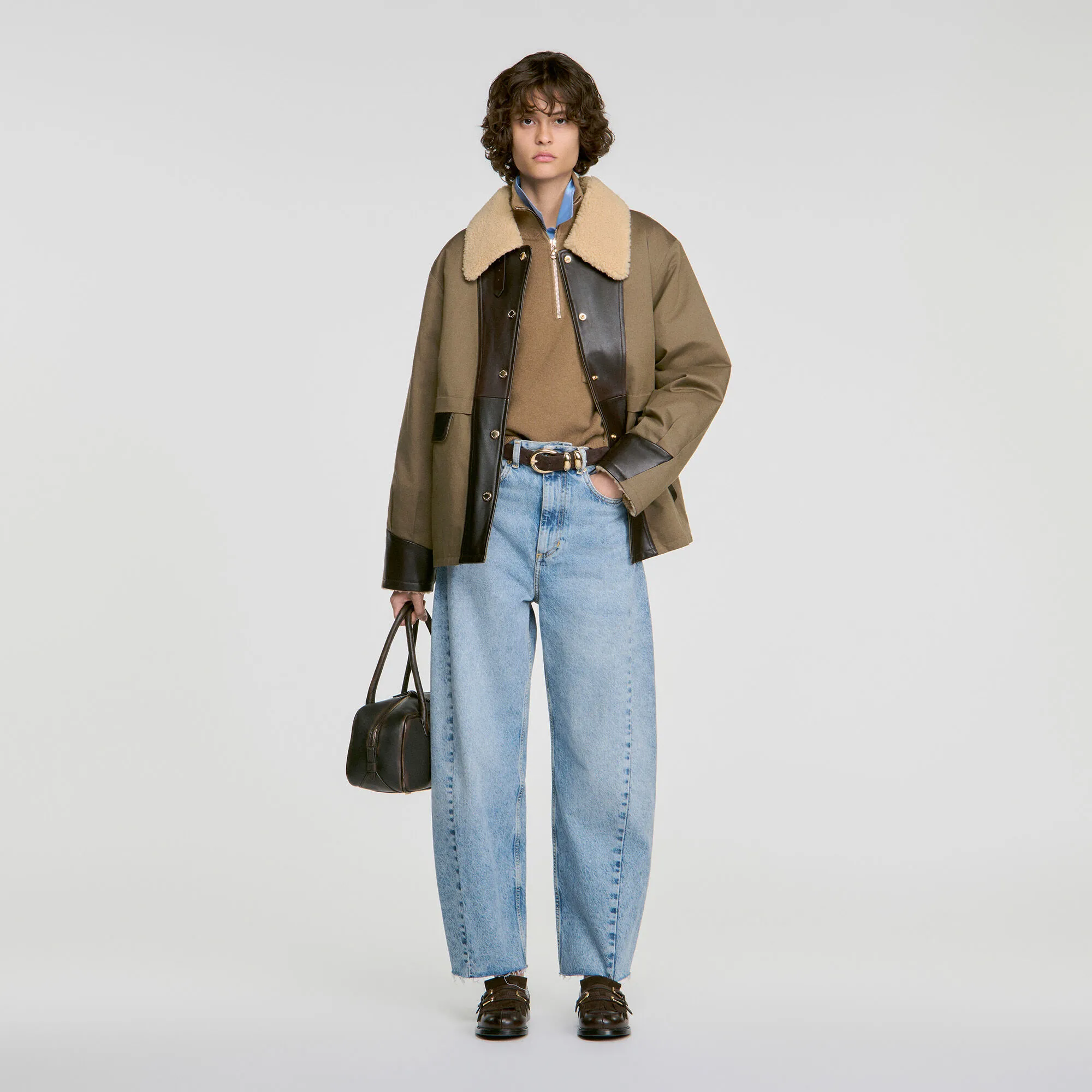 Manteau bimatière