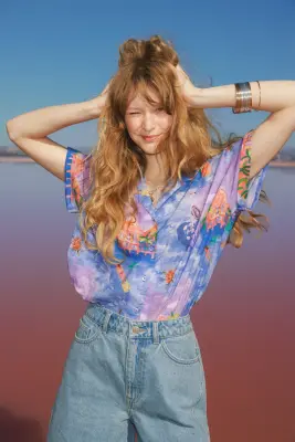 Chemise motif paysage Femme — photo 2