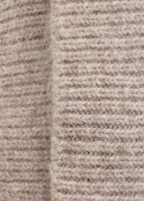 Bonnet en laine mélangée - Beige — photo 2