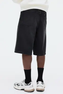 Short Baggy en denim - Noir denim — photo 4