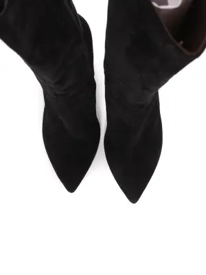 Bottes à talon fin et bout pointu en suede noir Prix boutique 290€ Taille 36 — photo 5