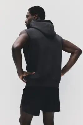 Hoodie de sport sans manches DryMove™ - Marron foncé — photo 3