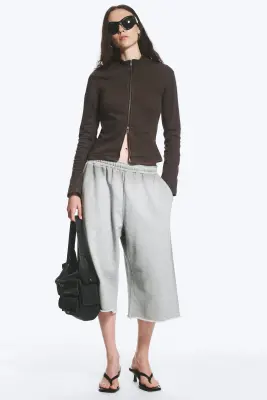 VESTE STRUCTURÉE SLIM EN COTON GENEVIEVE - Gris foncé — photo 1
