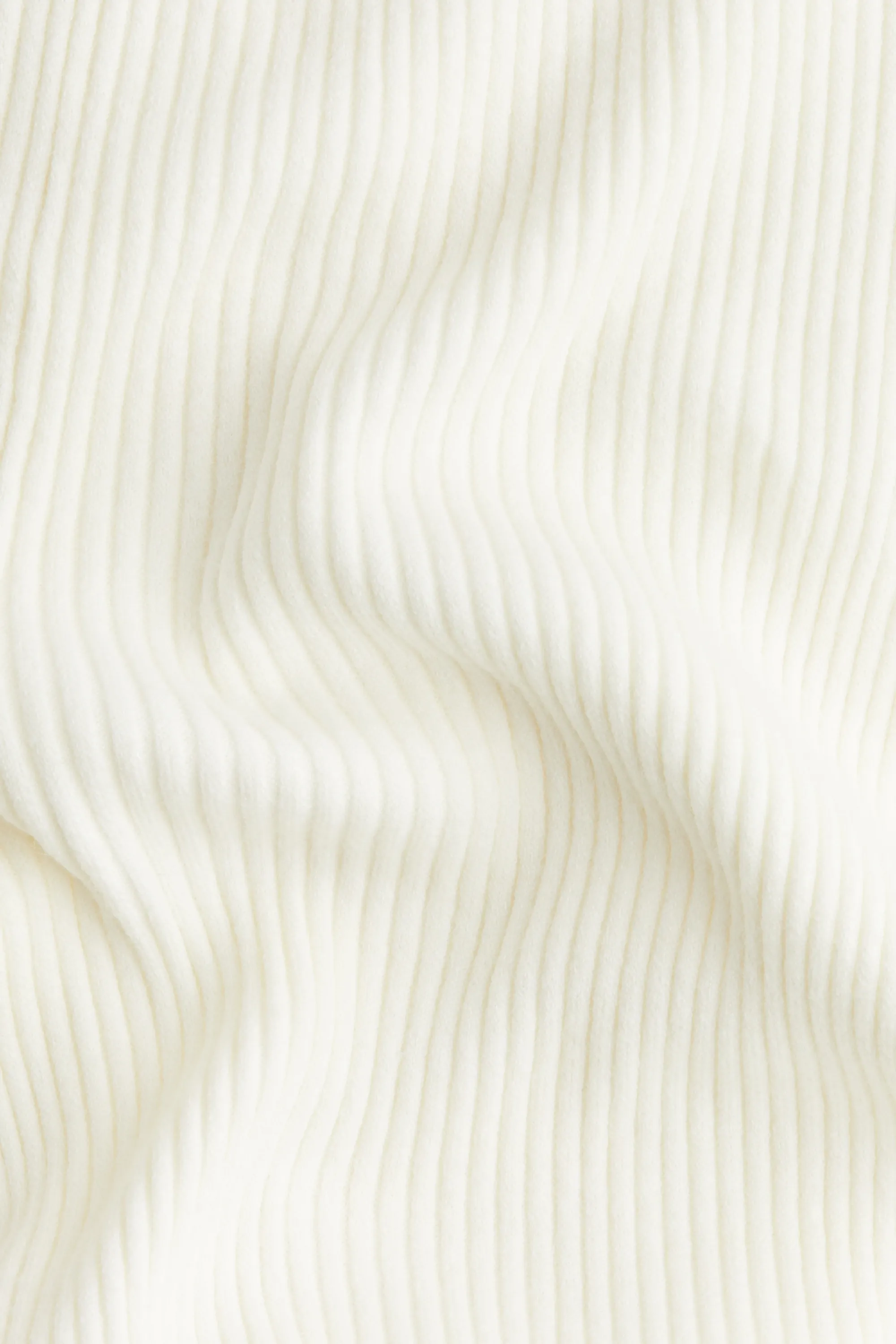 Pantalon en maille côtelée - Crème