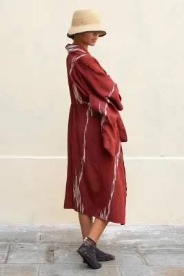 Manteau/Robe Kimono Upcyclé — photo 5