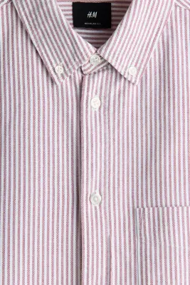 Chemise Oxford Regular Fit - Rouge/rayé — photo 5