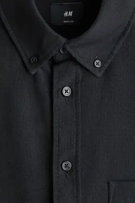 Chemise Oxford Regular Fit - Noir — photo 5