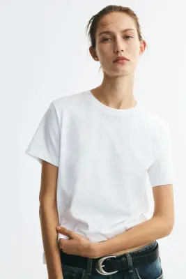 T-shirt en coton Supima® - Blanc — photo 2