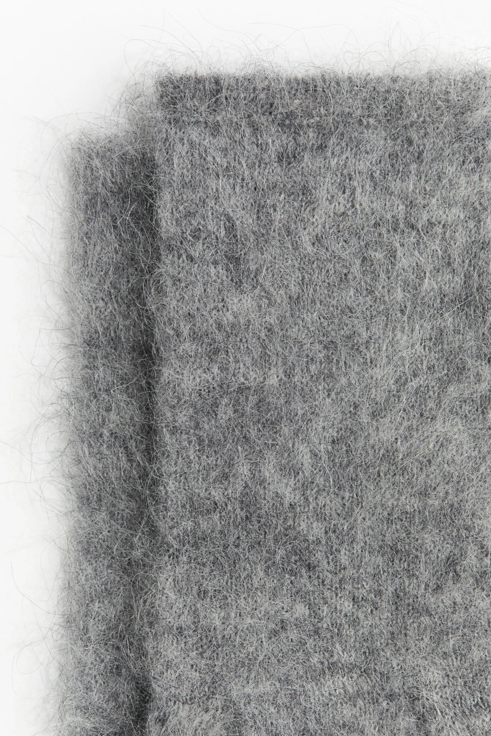 Gants en mohair mélangé - Gris chiné