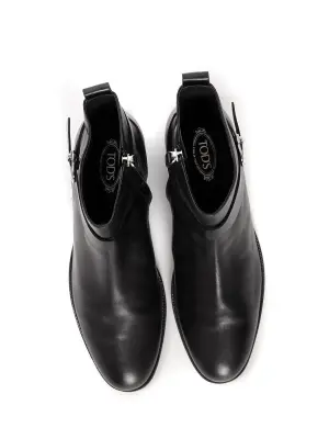 Bottines plates bout amande en cuir noir boucle argent Prix boutique 750€ Taille 38 — photo 5