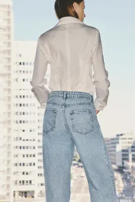 Wide Regular Waist Jeans - Bleu denim clair — photo 3
