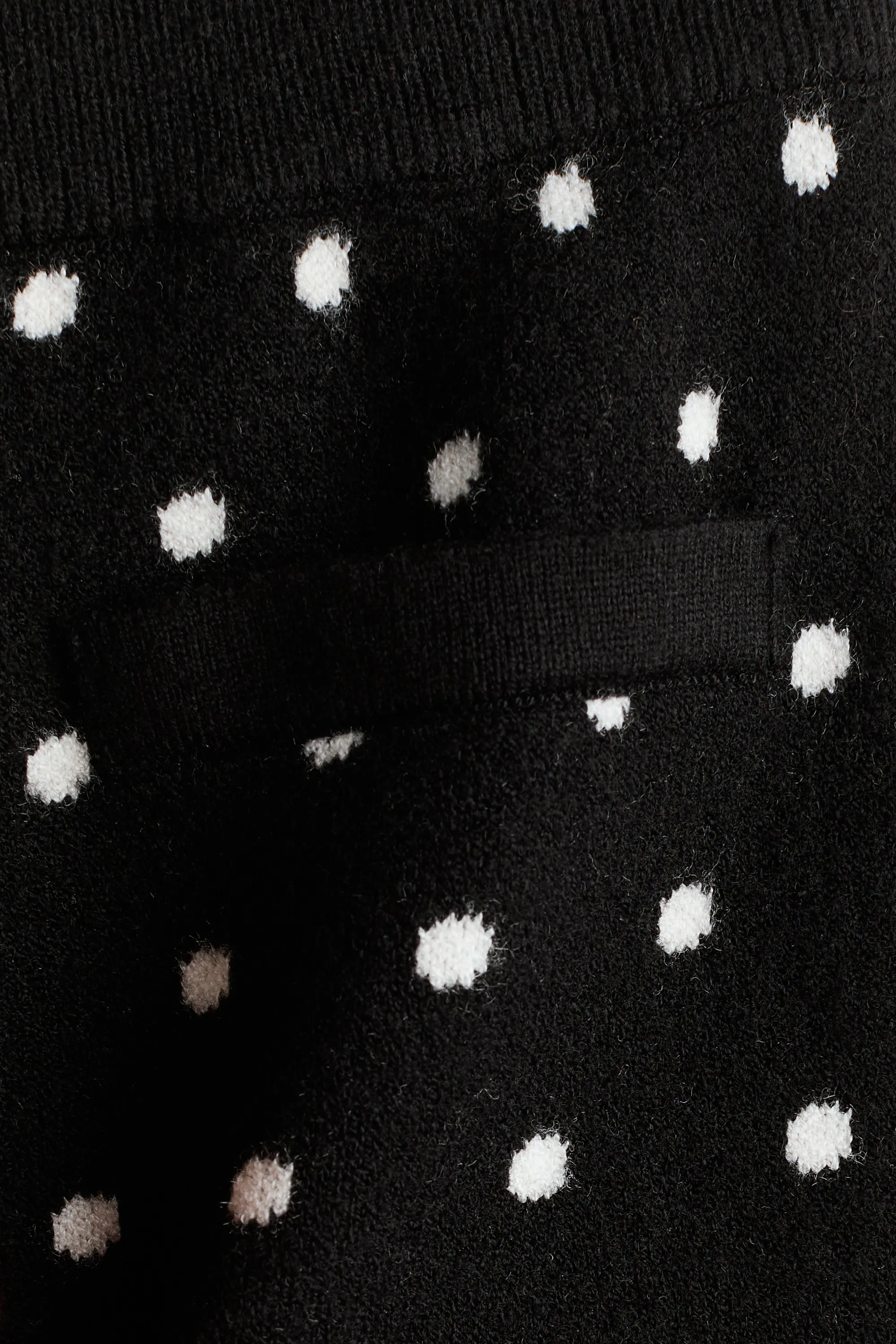 Pantalon en maille jacquard - Noir