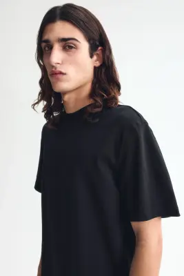 T-shirt Regular Fit - Noir — photo 3