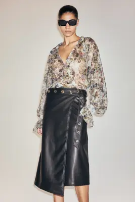 Blouse vaporeuse - Crème/fleuri — photo 1