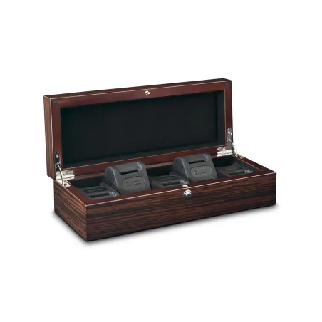 BOITE A MONTRE, Coffret 5 montres placage en bois de macassar poli 309376