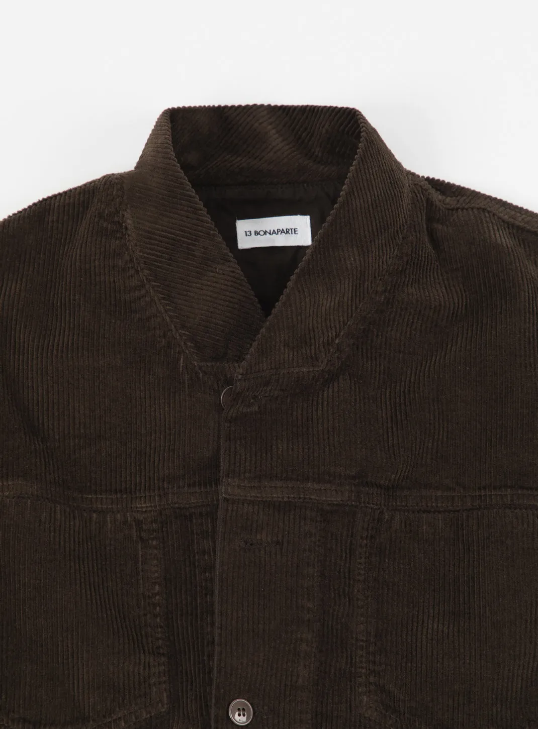 False Collar Jacket in Moss Green Corduroy