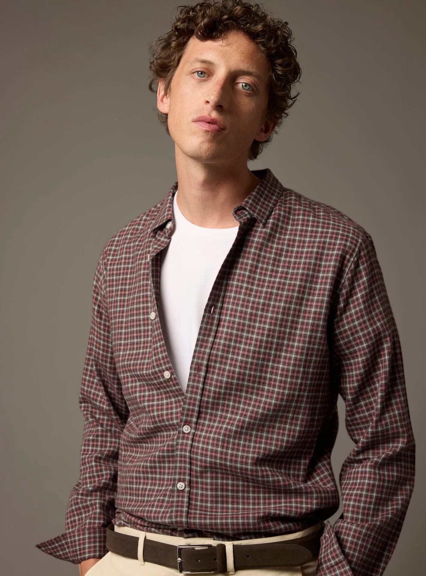 Chemise Mercer Mahogany/Craie