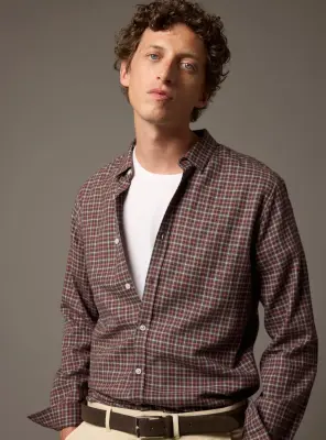 Chemise Mercer Mahogany/Craie — photo 1