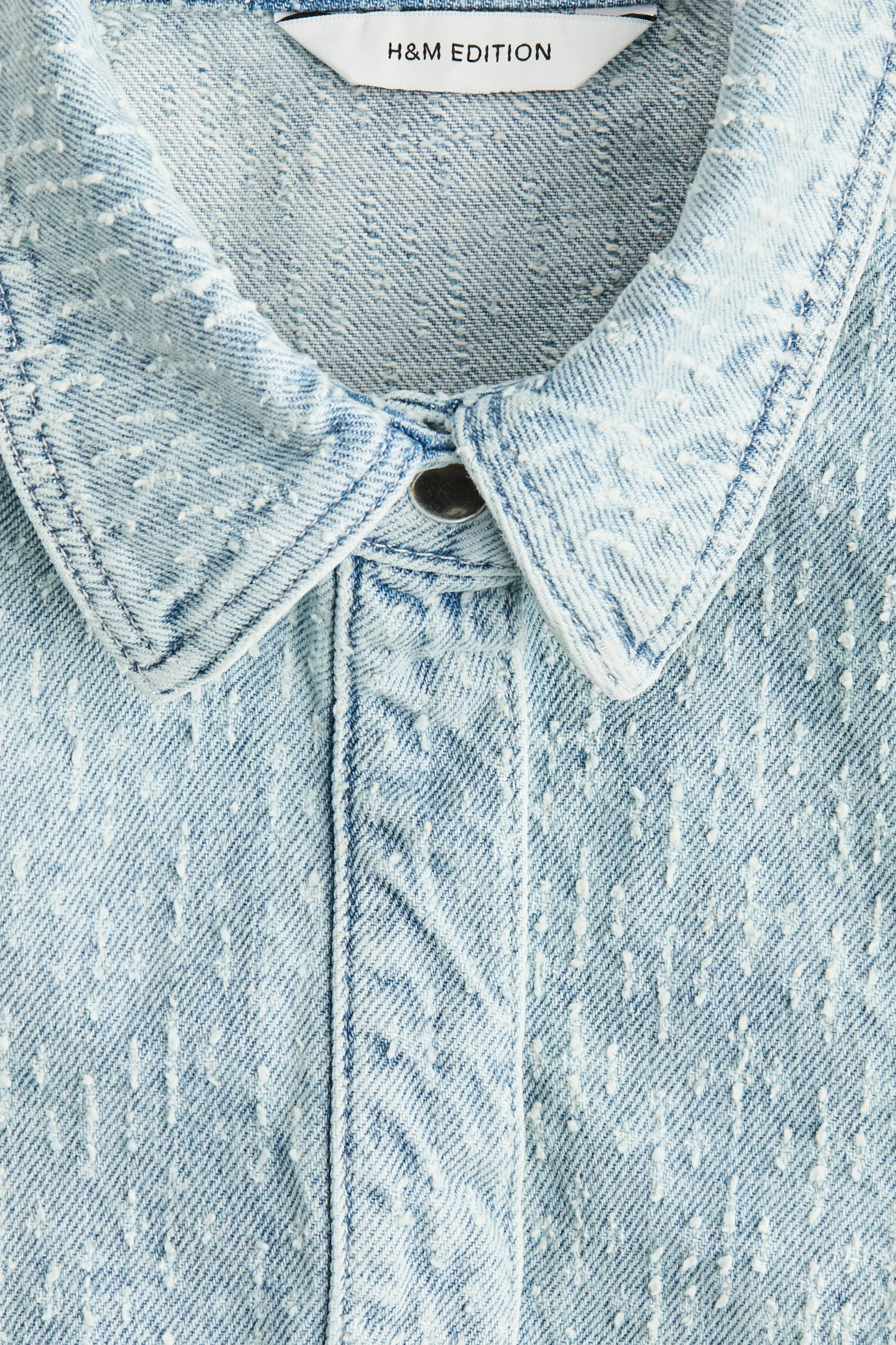 Chemise en denim bouclette - Bleu denim clair