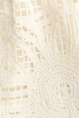 Top asymétrique façon crochet - Crème — photo 4