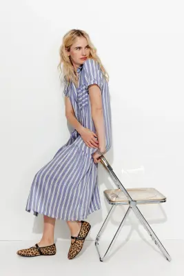 Robe-chemise rayée Femme — photo 3