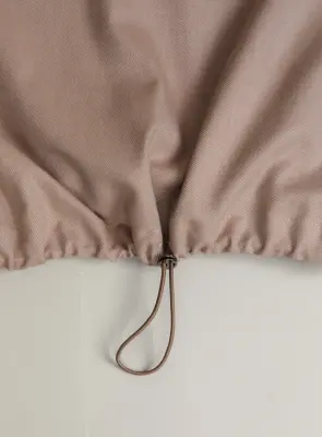 Large Neck Sweatshirt in Taupe Cotton Flannel — photo 3