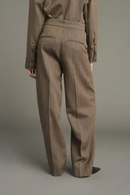 PANTALON JOCELYN MARRON/PARME — photo 4