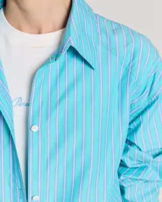 Robe Lowen rayures turquoise — photo 3
