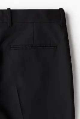 Pantalon chic Regular Fit en lin mélangé - Noir — photo 1
