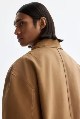Veste avec col - Beige foncé — photo 4