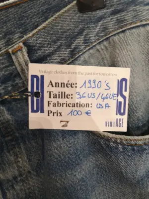 Jean vintage droit bleu — photo 2