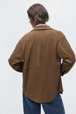 Chemise loose - Marron — photo 3
