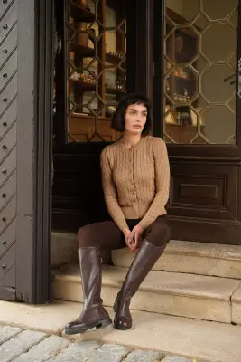 Vincent Wool Cardigan - Beige — photo 4