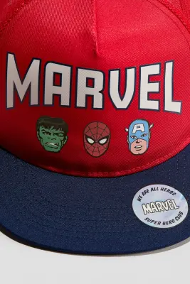 Casquette trucker avec motifs - Rouge/Marvel Comics — photo 2
