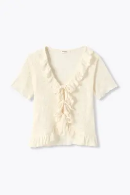 T-shirt dentelle et volants — photo 1