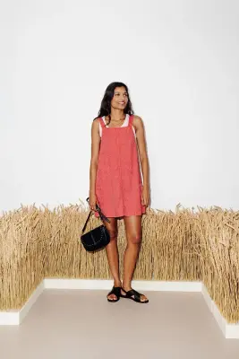 Robe salopette brodée — photo 2