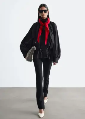 Veste en nylon à col cheminée - Noir — photo 1
