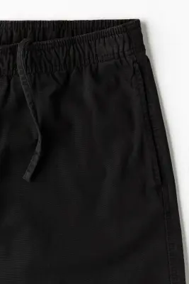 Pantalon Loose Fit en toile de coton - Noir — photo 4