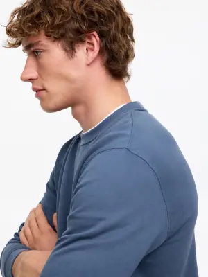 Sweat semi-épais - Bleu poudré — photo 4