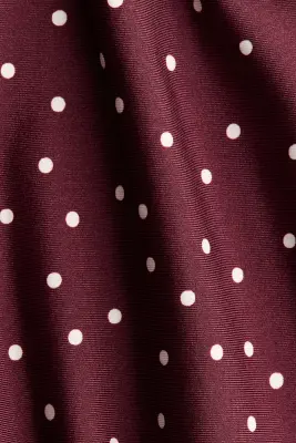 Maillot de bain paddé High Leg - Bordeaux/pois — photo 4