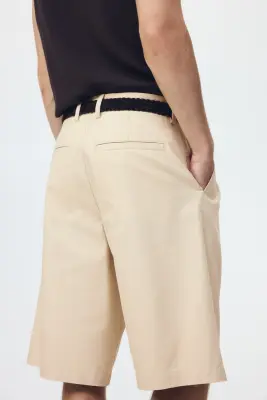 Bermuda Loose Fit - Beige clair — photo 3
