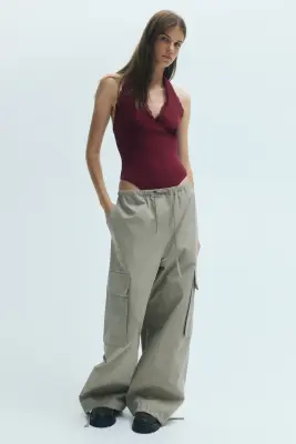 Body dos nu avec dentelle - Rouge prune — photo 1