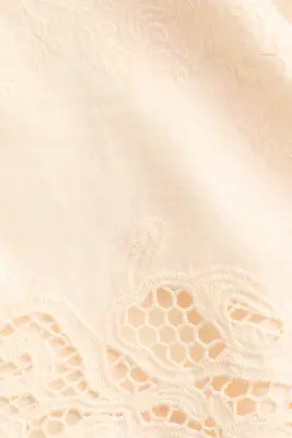 Robe avec broderie anglaise - Crème — photo 4
