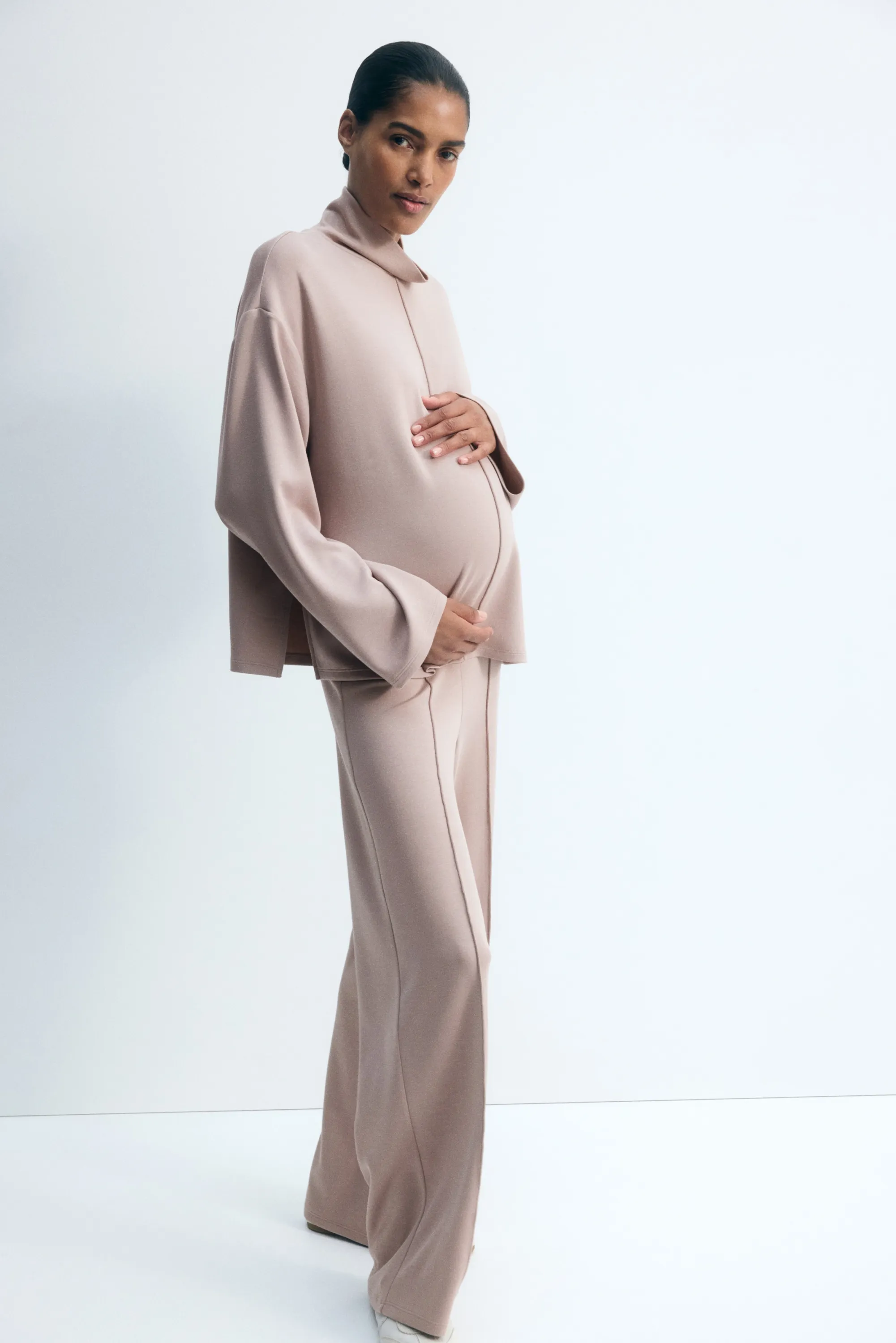 MAMA Ensemble 2 pièces top et pantalon - Taupe clair