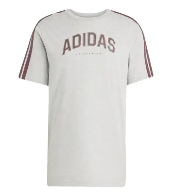 ADIDAS TEE SHIRT GRANDE LONGUEUR Gris — photo 2