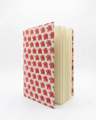 Carnet Indira - Motif Éléphant rose – Mamamushi Studio — photo 3