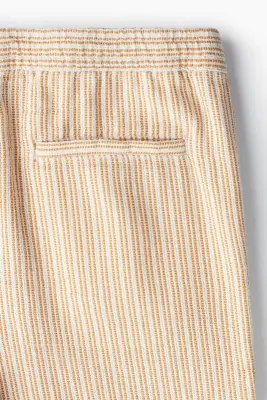 Short tissé Regular Fit - Jaune/rayé — photo 1