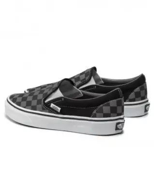 VANS CLASSIC SLIP ON DAMIER Gris Noir — photo 4