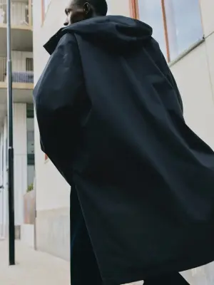Parka à capuche - Bleu marine foncé — photo 5